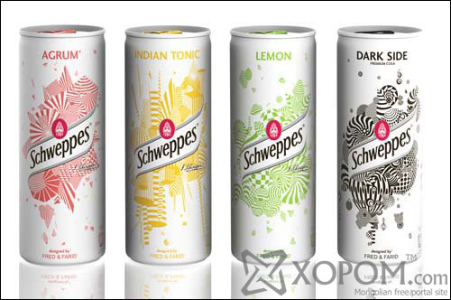 Schweppes Limited Edition Slim Cans Aluminum Based Package Design